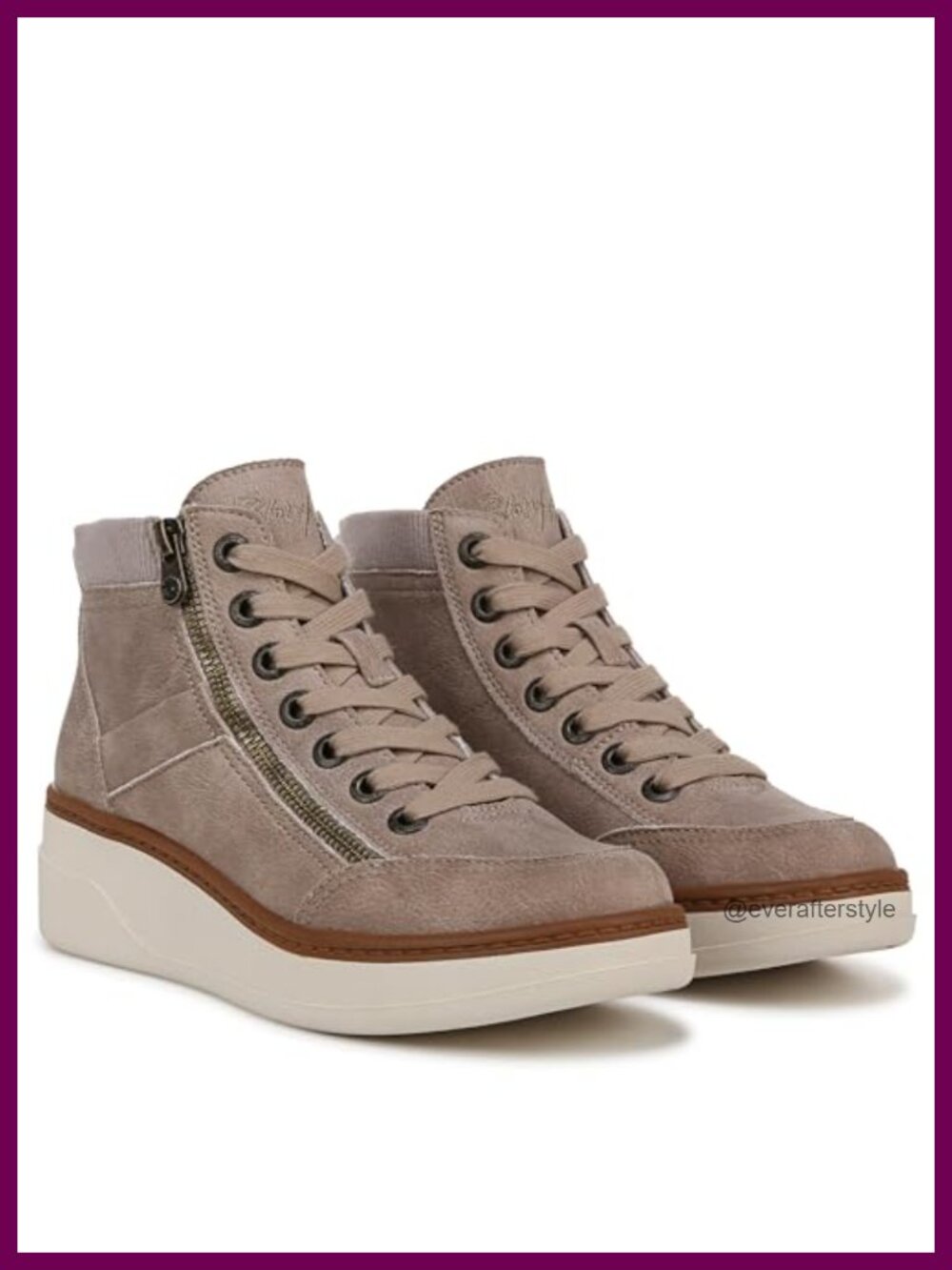 Blowfish Malibu Camden Wedge Sneaker Women's Vegan Faux Suede Casual Hi Top - Picture 6 of 6
